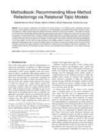 Methodbook: Recommending Move Method Refactorings via Relational Topic Models