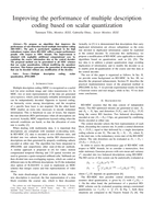 Improving the performance of multiple description coding based on scalar quantization