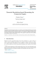 Towards Resolution-based Reasoning for Connected Logics