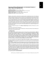 Improving Software Modularization via Automated Analysis of Latent Topics and Dependencies
