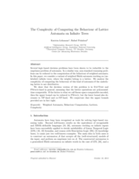 The complexity of computing the behaviour of lattice automata on infinite trees