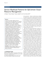 Service workload patterns for QoS-driven cloud resource management
