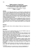 Replant problems in South Tyrol: role of fungal pathogens and microbial populations in conventional and organic apple orchards