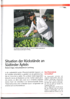 Situation der Rückstände an Südtiroler Äpfeln