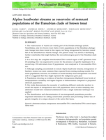 Alpine headwater streams as reservoirs of remnant populations of the Danubian clade of brown trout