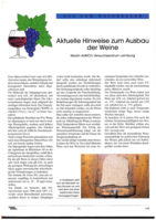 Aus dem Weinkeller - Aktuelle Hinweise zum Ausbau der Weine