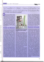 Schwefel im Wein: gesundheitliche Aspekte und mögliche Ersatzstoffe