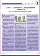 Auffüllen von Fässern und spezifische Oberfläche