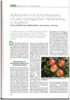 Apfelsorten mit Schorfresistenz für den biologischen Apfelanbau in Südtirol