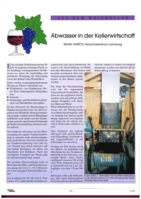 Aus dem Weinkeller - Abwasser in der Kellerwirtschaft
