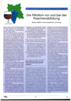 Aus dem Weinkeller - Die Filtration vor und bei der Flaschenfüllung