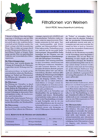 Aus dem Weinkeller - Die Filtration von Wein