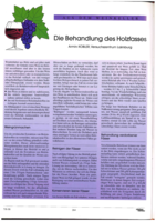 Aus dem Weinkeller - Die Behandlung des Holzfasses