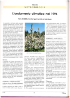 L'andamento climatico nel 1994