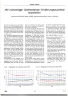 Mit frühzeitiger Blattanalyse Ernährungszustand feststellen