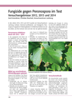 Fungizide gegen Peronospora im Test - Versuchsergebnisse 2012, 2013 und 2014