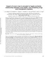 Impact of cover crop in pre-plant of apple Orchards: relationship between cop health, root inhabiting fungi and rhizospheric bacteria