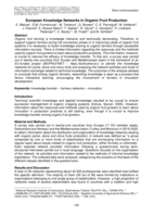 European Knowledge Networks in Organic Fruit Production
