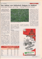 Der Anbau von Italienisch Raigras in Südtirol