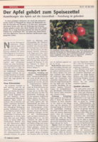 Der Apfel gehört zum Speisezettel