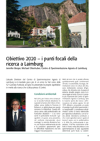 Obiettivo 2020 - i punti focali della ricerca a Laimburg
