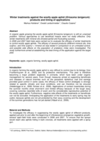 Winter treatments against the woolly apple aphid (Eriosoma lanigerum): products and timing of applications