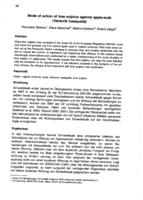Mode of action of lime sulphur against apple-scab (Venturia inaequalis)