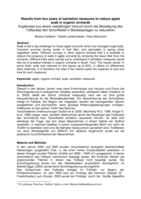 Results from two years of sanitation measures to reduce apple scab in organic orchards
