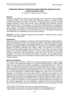 Testing the efficacy of alternative plant protection products for the control of primary scab