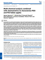 Multi‐chemical analysis combined with chemometrics to characterize PDO and PGI Italian apples