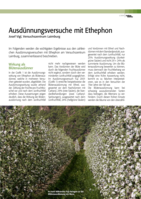 Ausdünnungsversuche mit Ethephon
