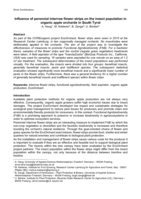 Influence of perennial interrow flower strips on the insect population in organic apple orchards in South Tyrol