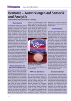 Bentonit - Auswirkungen auf Sensorik und Analytik
