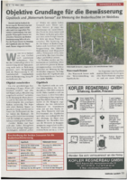 Objektive Grundlage für die Bewässerung. Gipsblock und "Watermark-Sensor" zur Messung der Bodenfeuchte im Weinbau