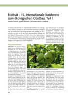 Ecofruit - 15. Internationale Konferenz zum ökologischen Obstbau, Teil 1