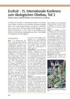 Ecofruit - 15. Internationale Konferenz zum ökologischen Obstbau, Teil 2