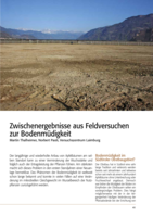 Zwischenergebnisse aus Feldversuchen zur Bodenmüdigkeit
