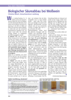 Biologischer Säureabbau bei Weißwein