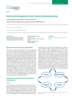Gute Herstellungspraxis in der Lebensmittelverarbeitung
