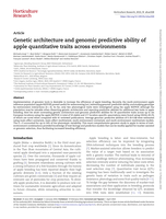 Genetic architecture and genomic predictive ability of apple quantitative traits across environments