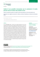 Studio di una possibile innovazione per le produzioni di medio-piccola scala nel settore dei prodotti carnei
