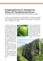 Ertragsregulierung im ökologischen Anbau mit Transpirationshemmern
