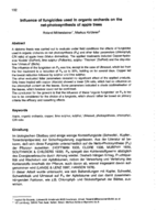 Influence of fungicides used in organic orchards on the net-photosynthesis of apple trees