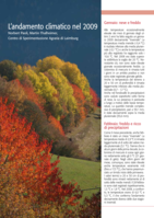 L’andamento climatico nel 2009
