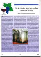 Aus dem Weinkeller - Die Rolle der Temperatur bei der Gärführung