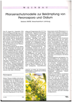 Pflanzenschutzmodelle zur Bekämpfung von Peronospora und Oidium