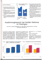 Ausdünnungsversuch bei Golden Delicious im Vinschgau