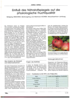 Einfluss des Nährstoffspiegels auf die physiologische Fruchtqualität