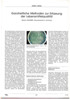 Ganzheitliche Methoden zur Erfassung der Lebensmittelqualität