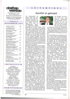Qualität ist gefordert. Leitartikel